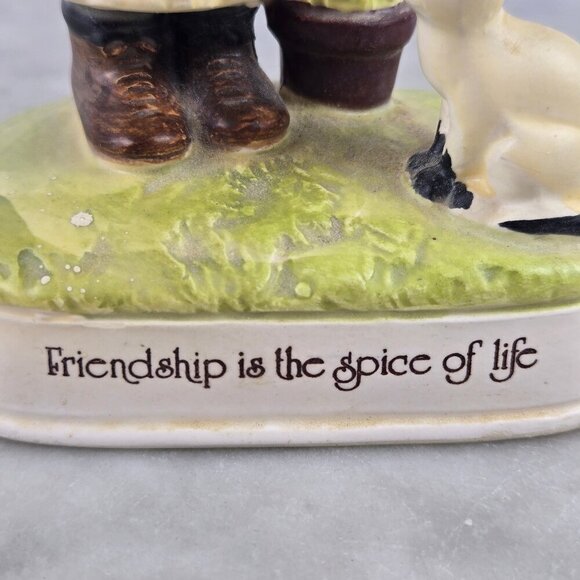 Vintage 1970s Set of 3 Holly Hobbie Figurines Friendship Themed Ceramics - Picture 3 of 14